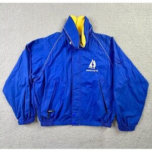 VTG 1992 Americas Cup Yacht Race Nautica Full Zip Windbreaker Jacket Hood XL